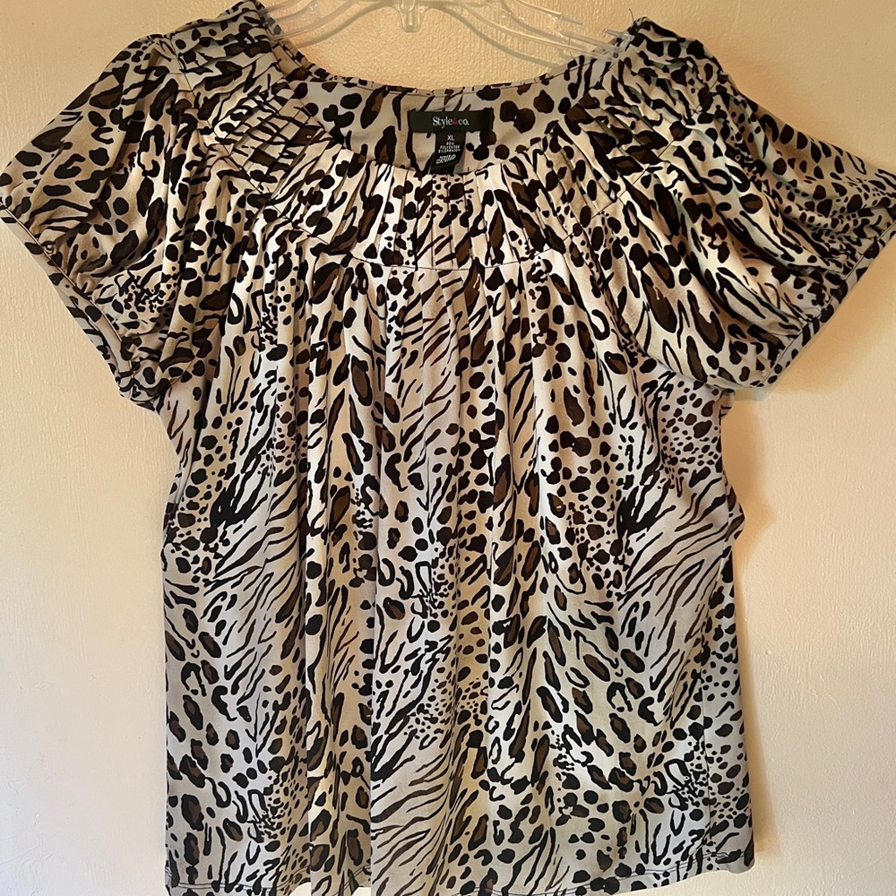 Animal print blouse